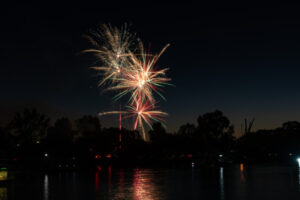 Fireworks light up NYE event