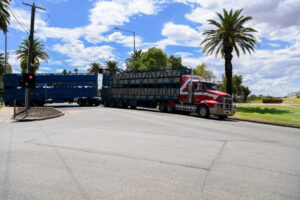 Trucks in Mildura CBD