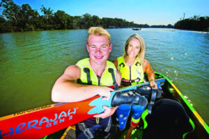 Skiers prepare to make splash