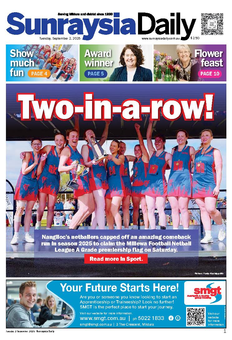 Sunraysia Daily Tuesday – 2nd September 2025