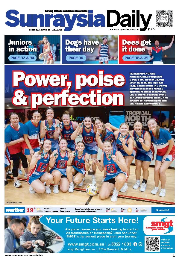Sunraysia Daily Tuesday – 16th September 2025