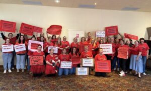 Kindie teachers strike for better pay and conditions