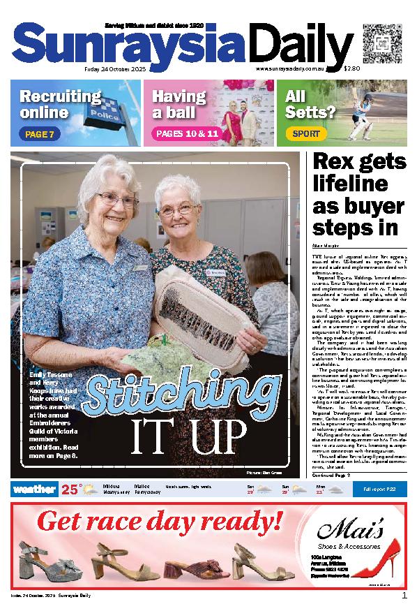 Sunraysia Daily Friday – 24th October 2025