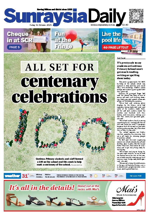 Sunraysia Daily Friday – 31st October 2025