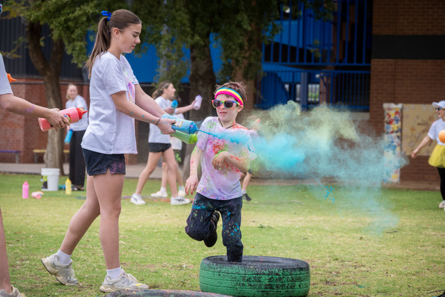 Students covered in colour for a great cause
