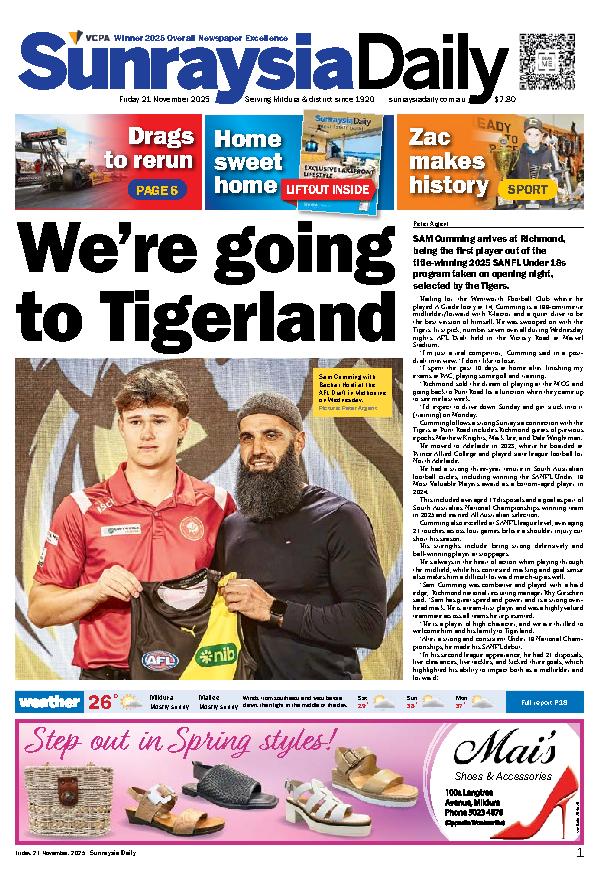 Sunraysia Daily Friday – 21st November 2025