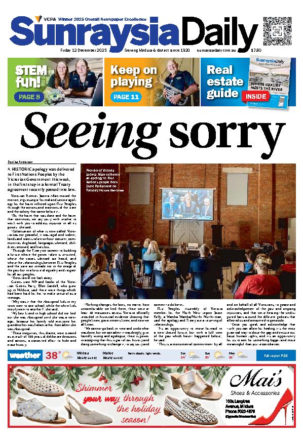 Sunraysia Daily Friday – 12th December 2025