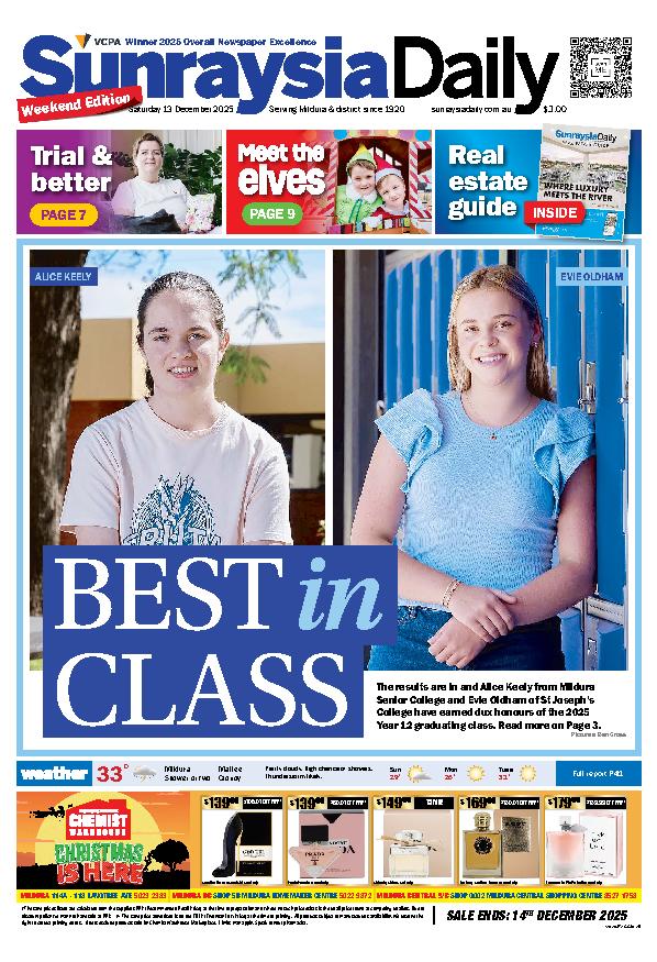 Sunraysia Daily Saturday – 13th December 2025