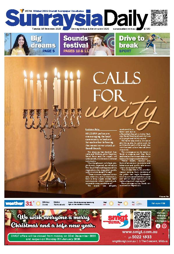 Sunraysia Daily Tuesday – 16th December 2025