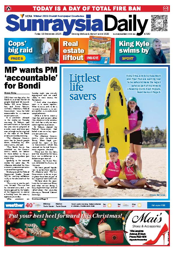 Sunraysia Daily Friday – 19th December 2025