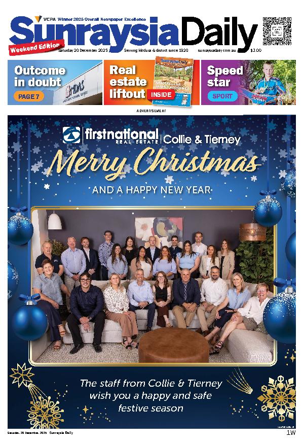 Sunraysia Daily Saturday – 20th December 2025