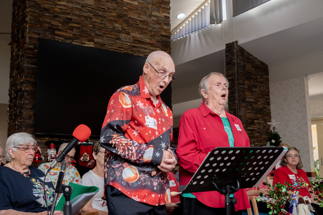 Bopping along at a festive sing-song