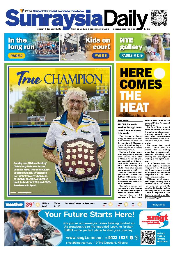 Sunraysia Daily Tuesday – 6th January 2026