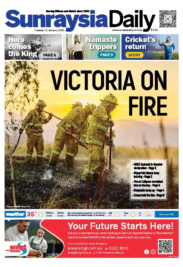 Sunraysia Daily Tuesday – 13th January 2026