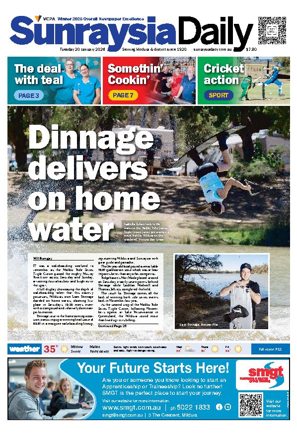 Sunraysia Daily Tuesday – 20th January 2026