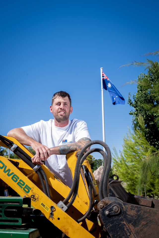 Few business hoists first flags