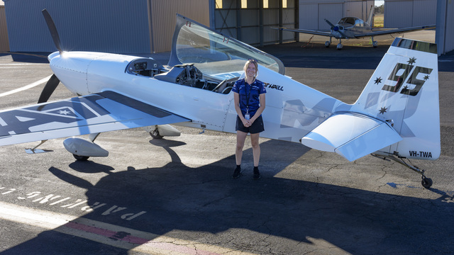 Stunt Pilot flies by
