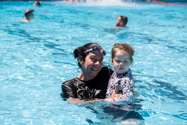 Party people make a splash