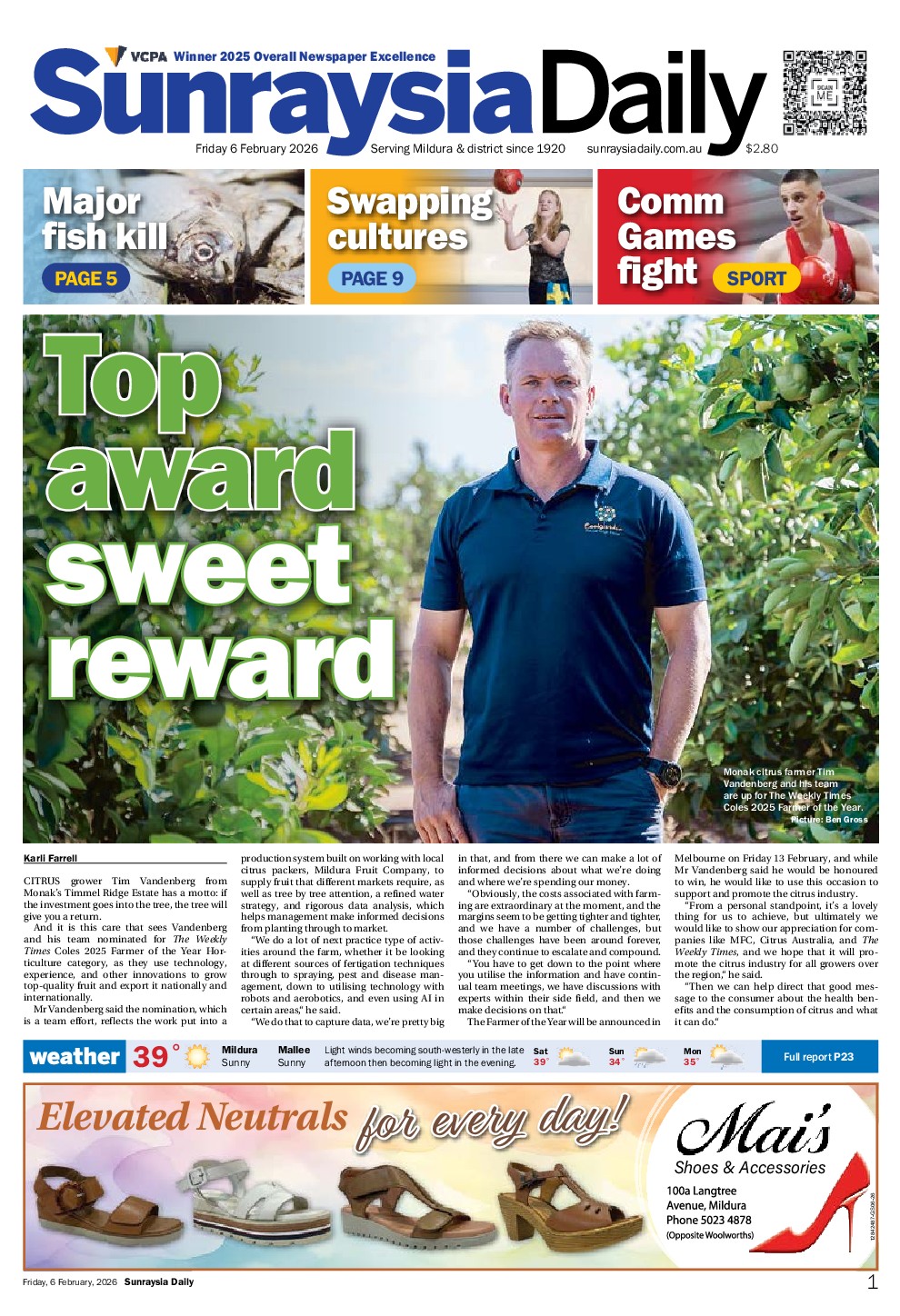 Sunraysia Daily Friday – 6th February 2026