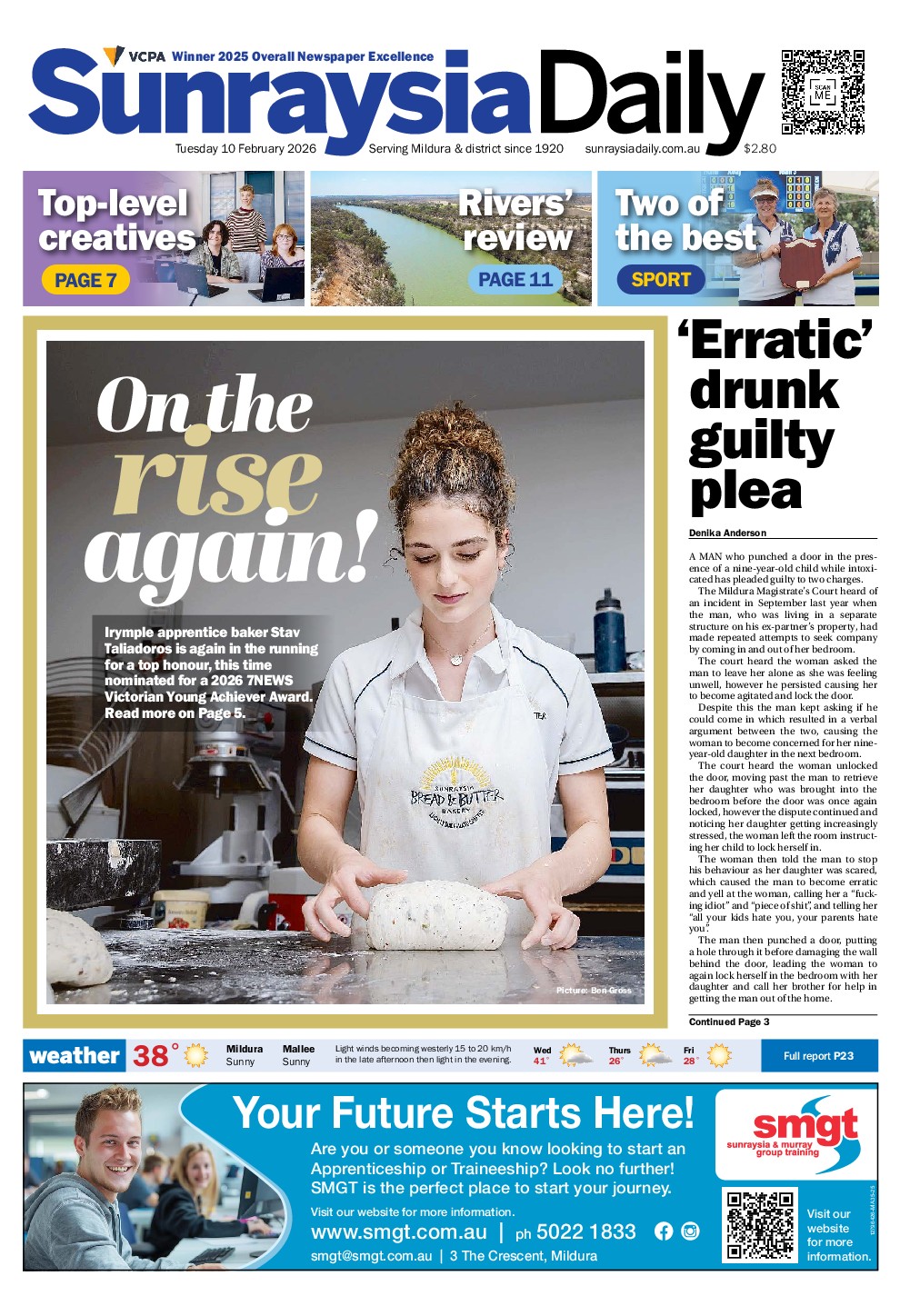 Sunraysia Daily Tuesday – 10th February 2026