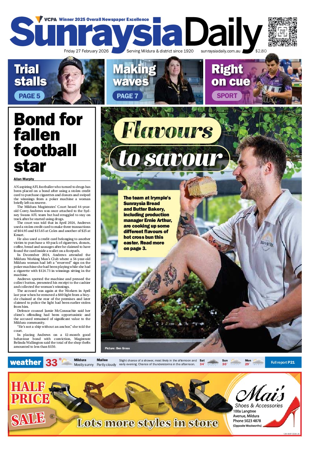 Sunraysia Daily Friday – 27th February 2026