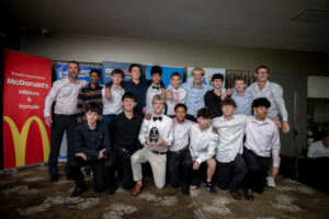 Young soccer stars saluted