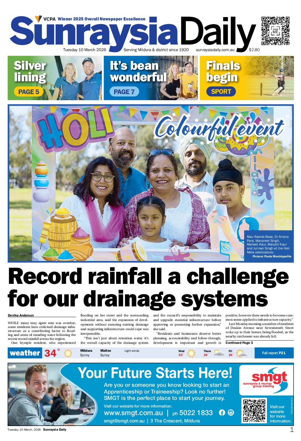 Sunraysia Daily Tuesday – 10th March 2026