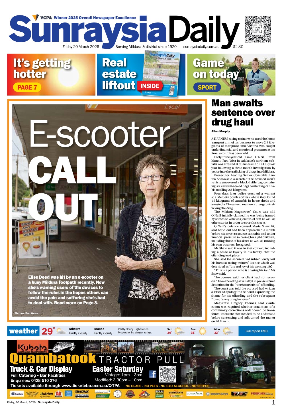 Sunraysia Daily Friday – 20th March 2026