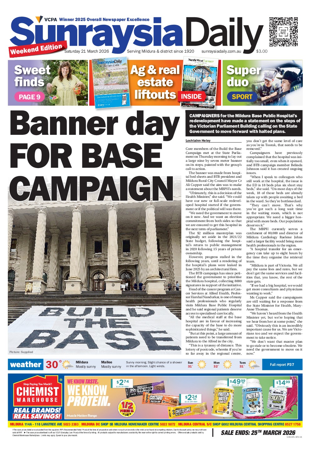 Sunraysia Daily Saturday – 21st March 2026