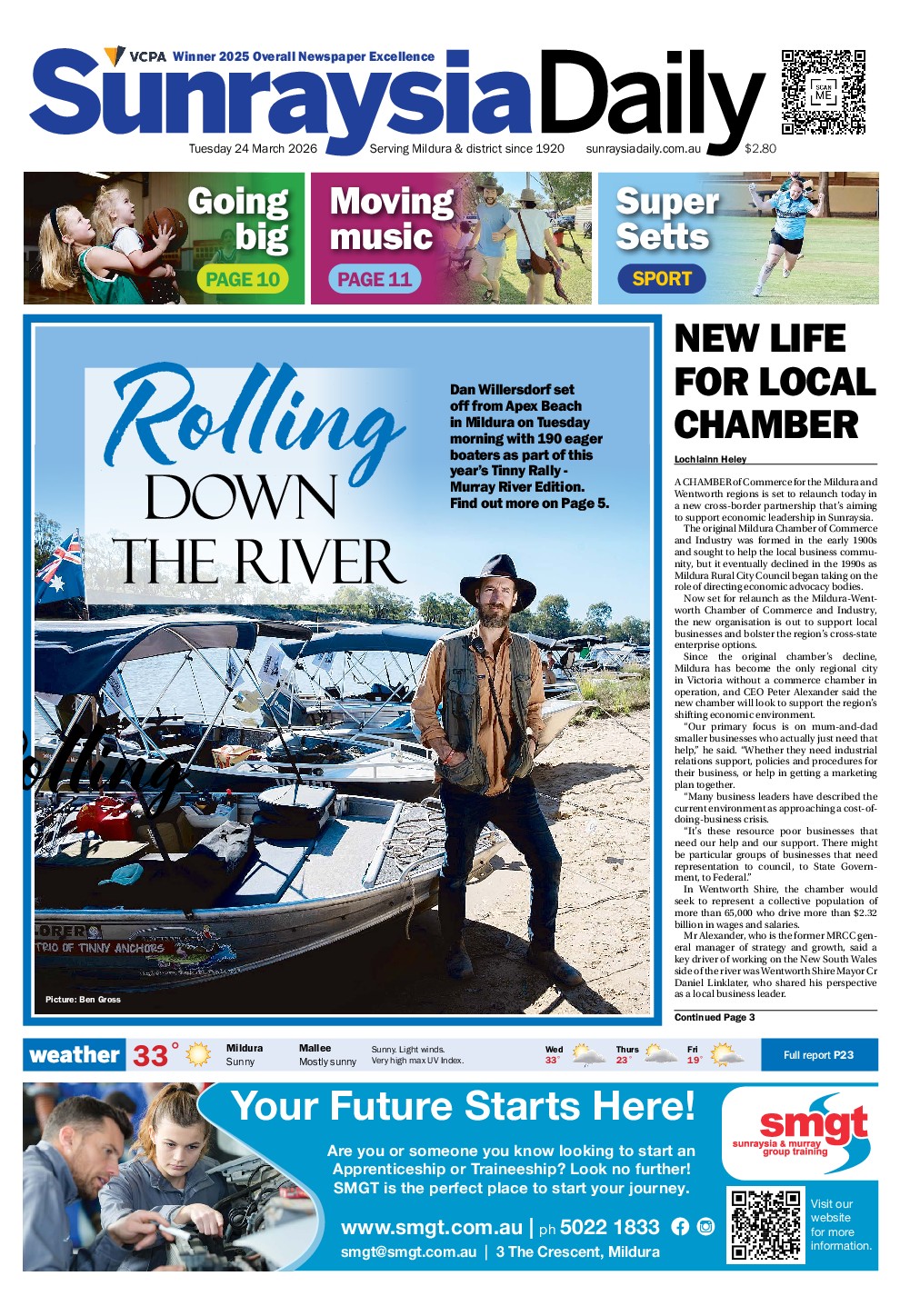 Sunraysia Daily Tuesday – 24th March 2026