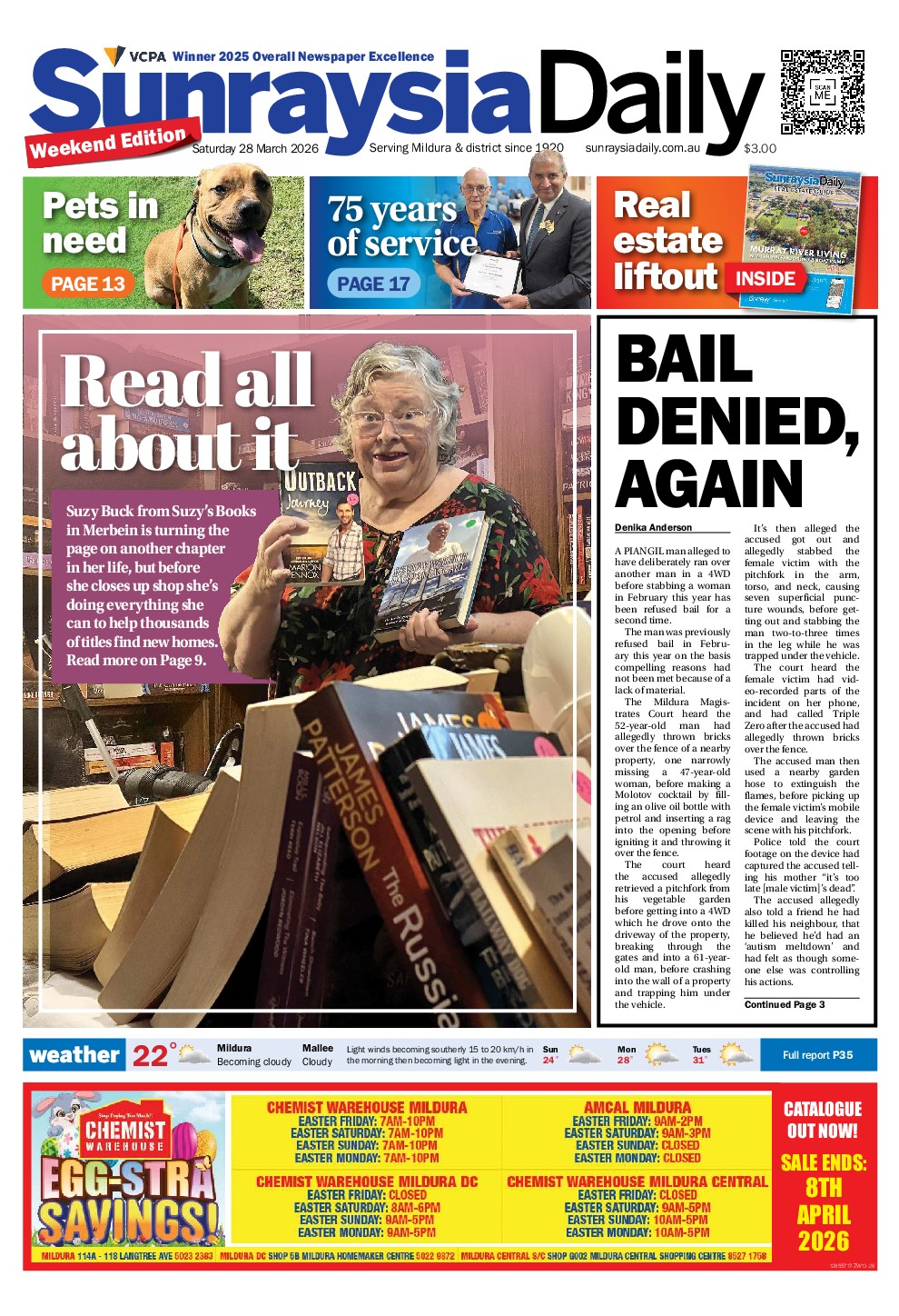 Sunraysia Daily Saturday – 28th March 2026