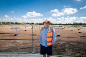 Artist visits newest installation