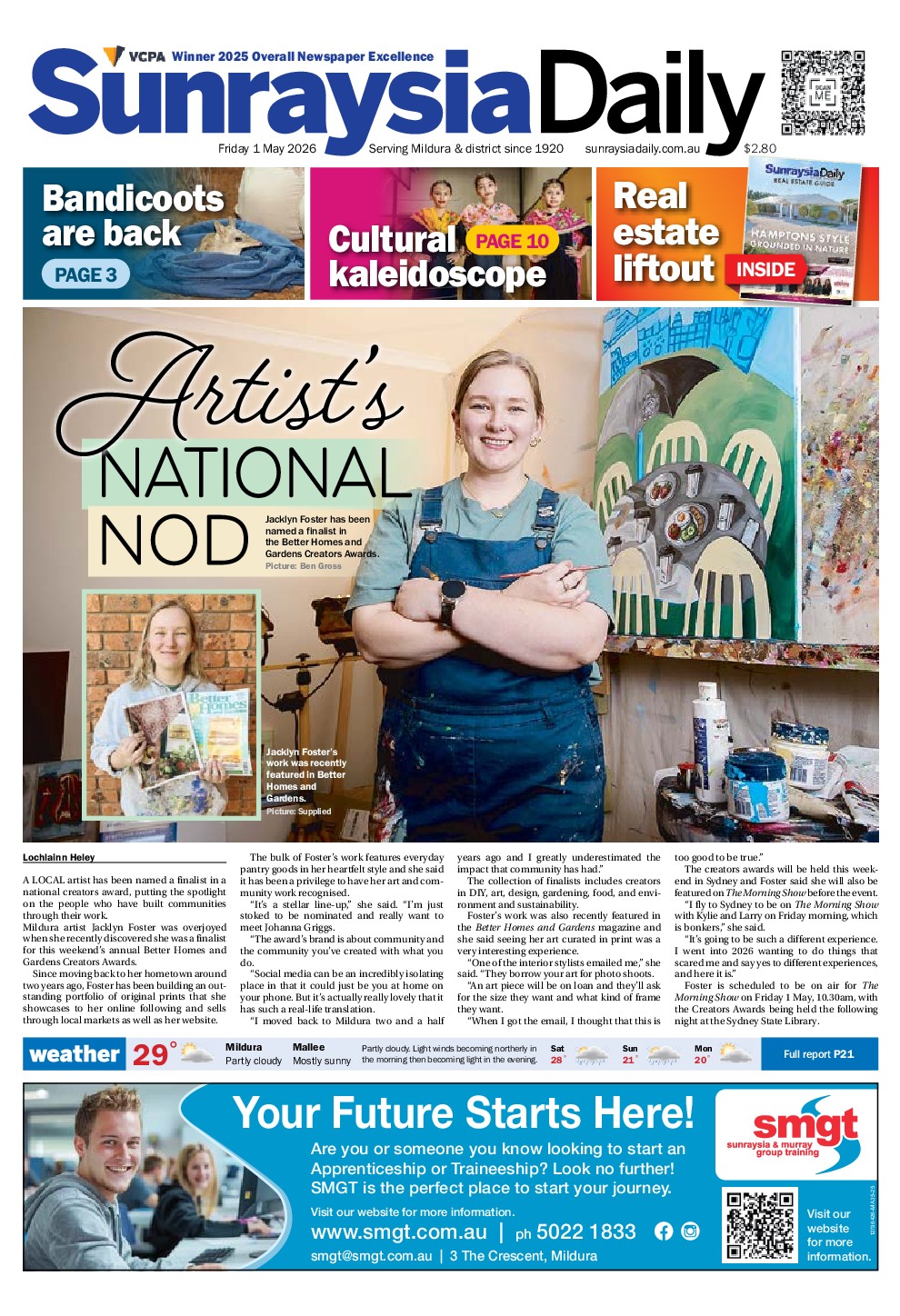 Sunraysia Daily Friday – 1st May 2026