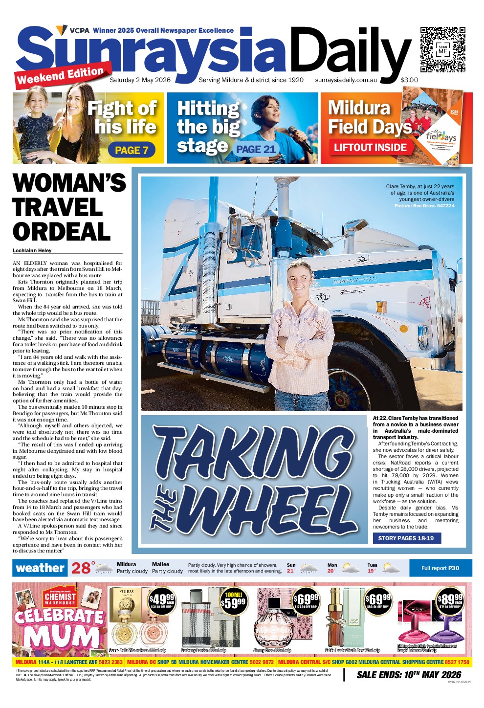 Sunraysia Daily Saturday – 2nd May 2026