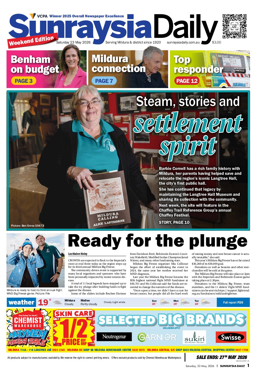 Sunraysia Daily Saturday – 23rd May 2026