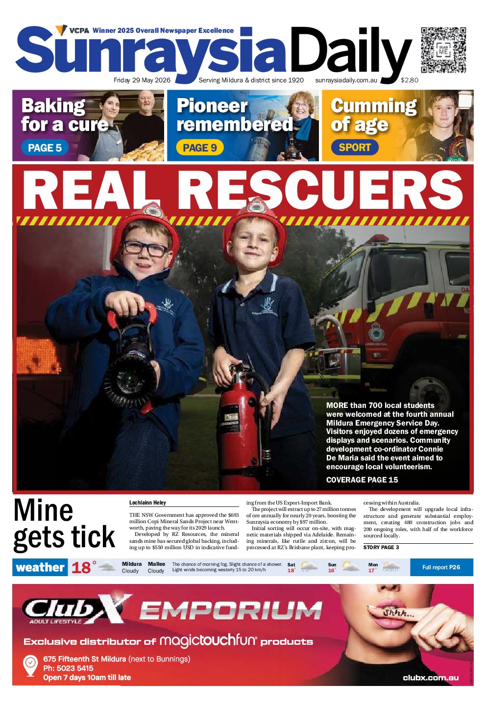 Sunraysia Daily Friday – 29th May 2026