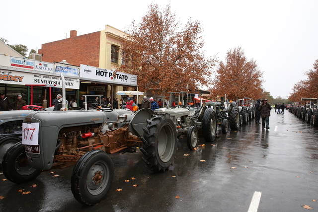 Tractors trek on